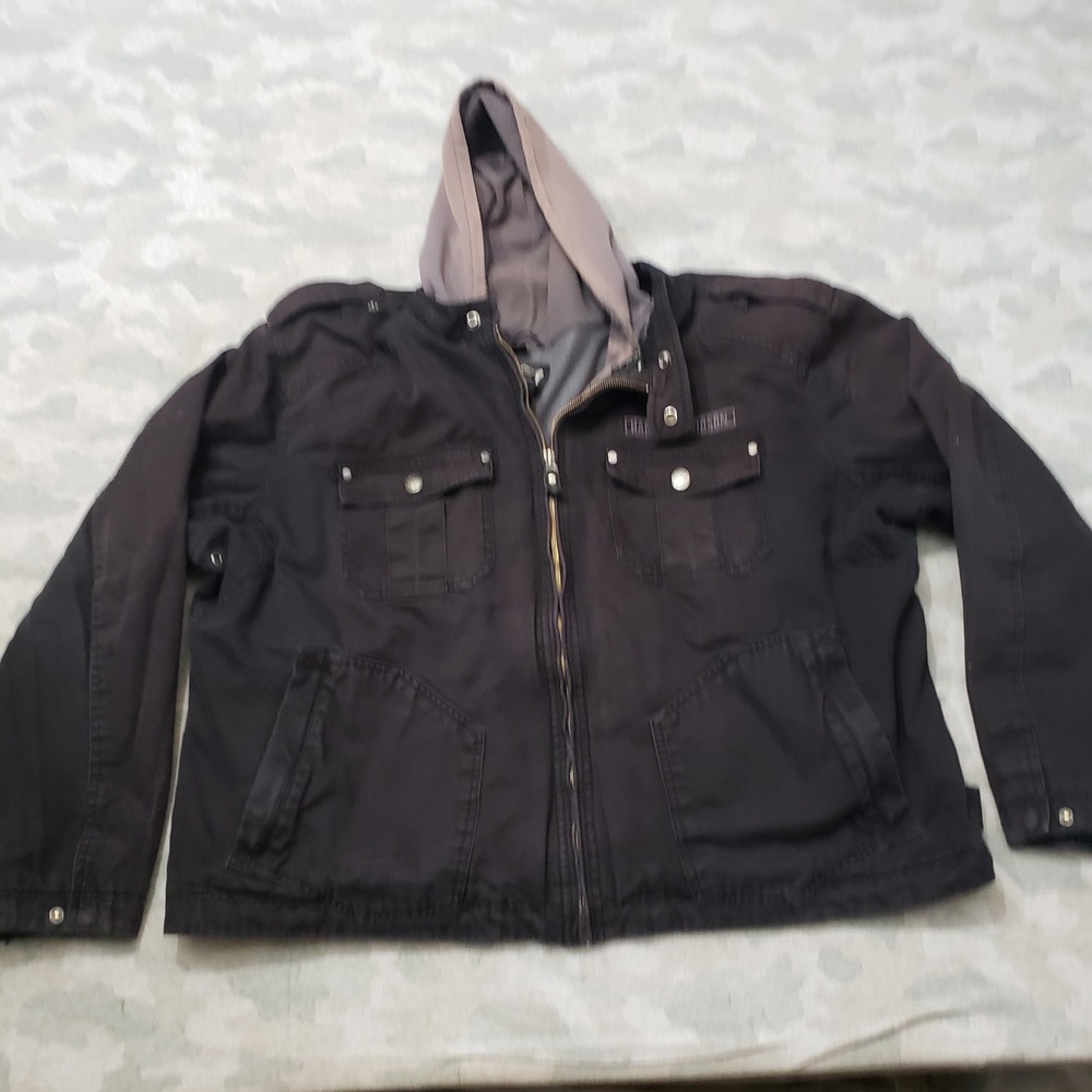 Harley-Davidson 3-in-1 Jacket Women XXL Black Willie G Skull Hooded Riding